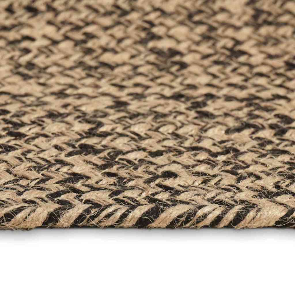 vidaXL Area Rug Natural and Black 240 x 340 cm Jute 4