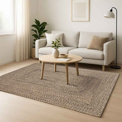 vidaXL Area Rug Natural and Black 240 x 340 cm Jute 2