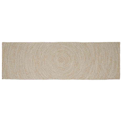 Area Rug Jute Natural and White 80 cm 200 cm