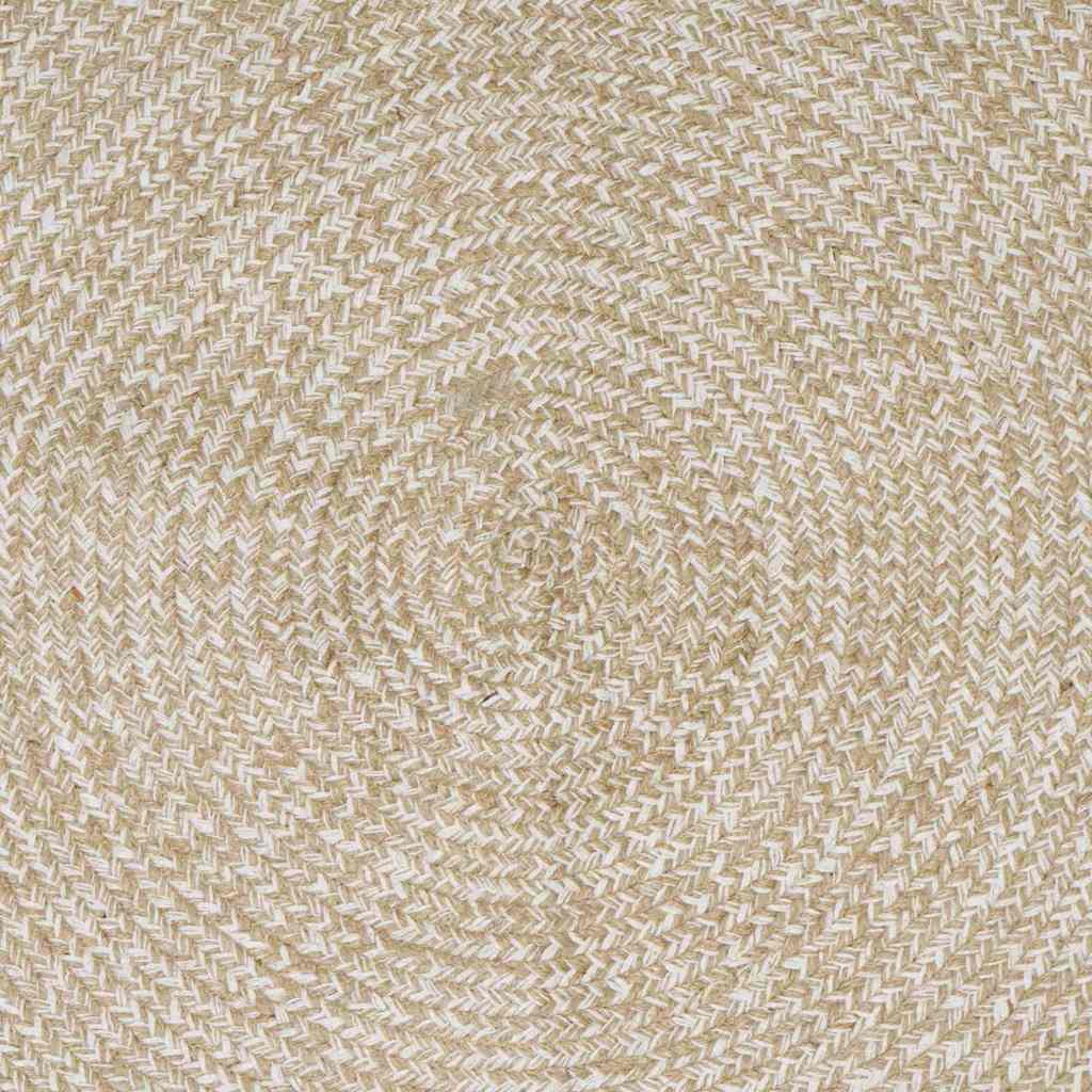 vidaXL Area Rug Natural and White 300 x 300 cm Jute 6