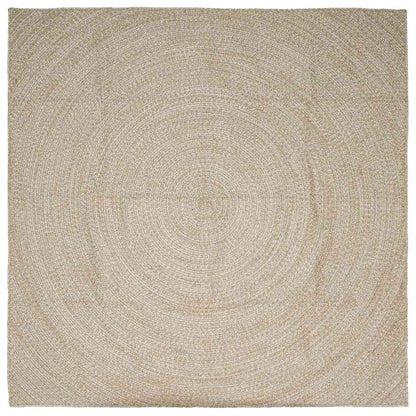 vidaXL Area Rug Natural and White 300 x 300 cm Jute 1