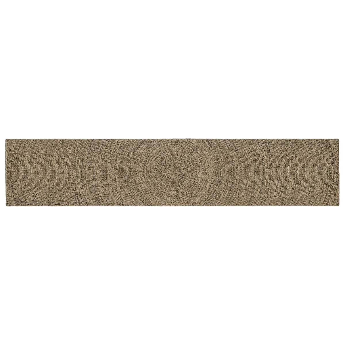 Area Rug Jute Natural and Black 60 cm 400 cm