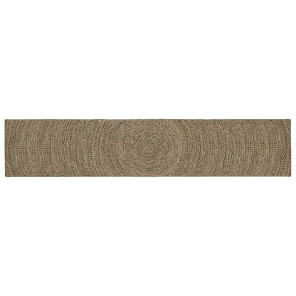 Area Rug Jute Natural and Black 60 cm 400 cm