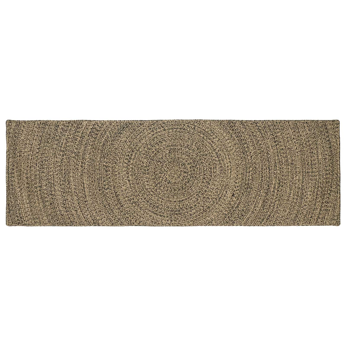 Area Rug Jute Natural Black