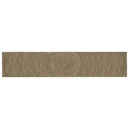 Area Rug Jute Natural and Black 80 cm 400 cm