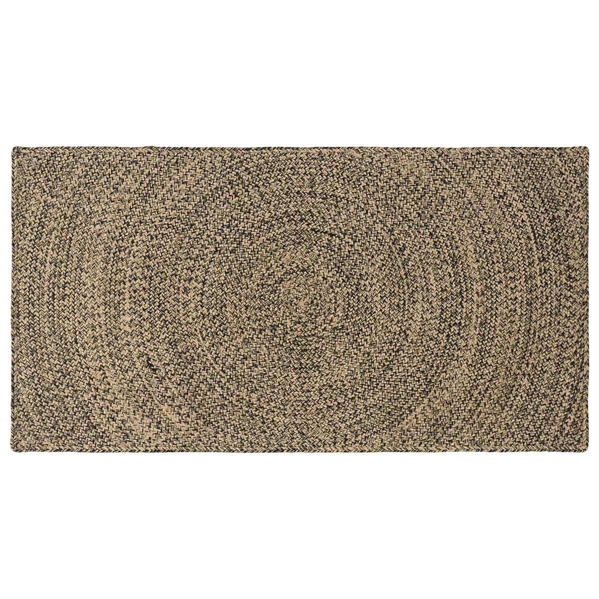 Area Rug Jute Natural and Black 100 cm 200 cm