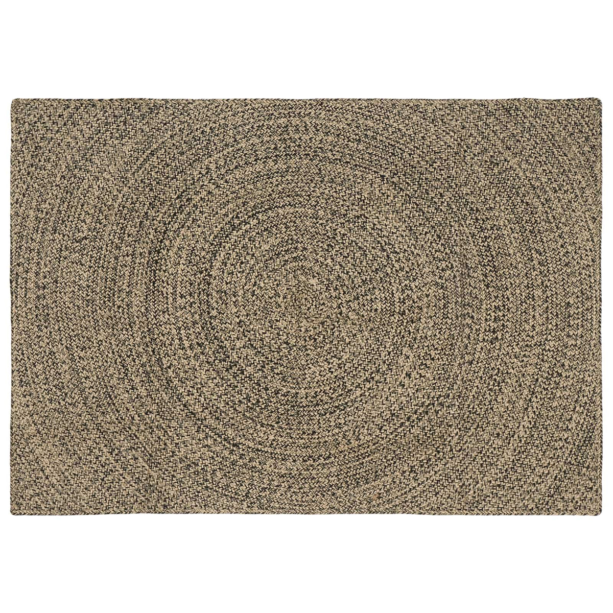 Area Rug Jute Natural and Black 120 cm 170 cm
