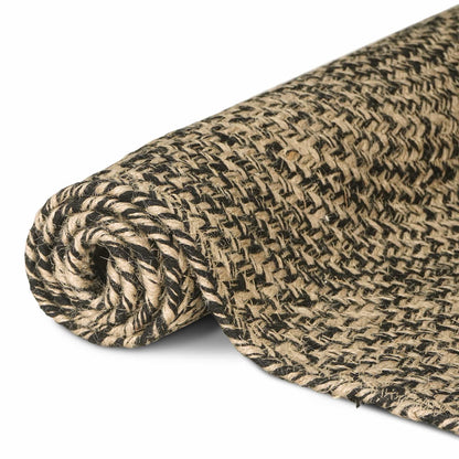 vidaXL Area Rug Natural and Black 300 x 300 cm Jute 2