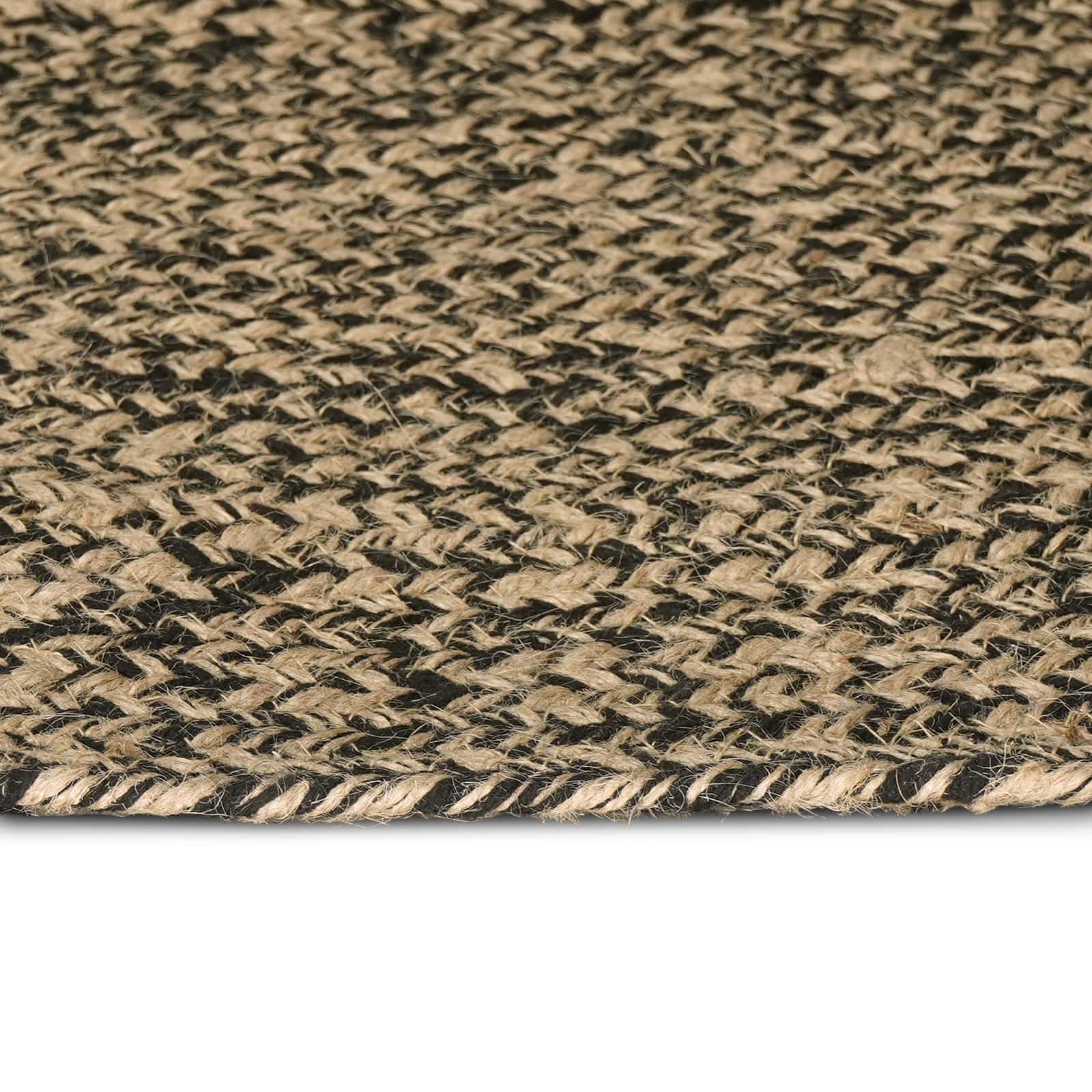 vidaXL Area Rug Natural and Black 300 x 300 cm Jute 3