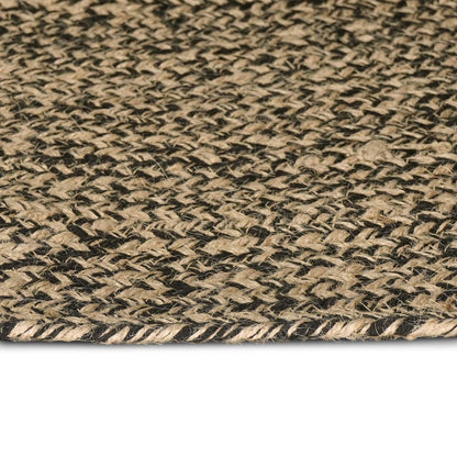 vidaXL Area Rug Natural and Black 300 x 300 cm Jute 3