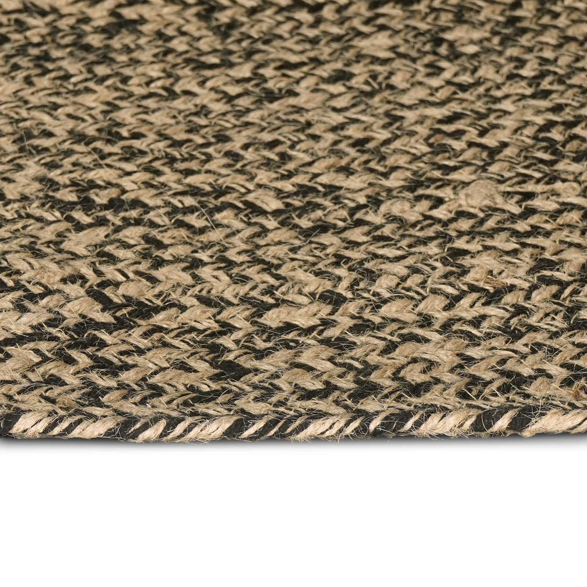 Area Rug Jute Natural and Black 300 cm 300 cm