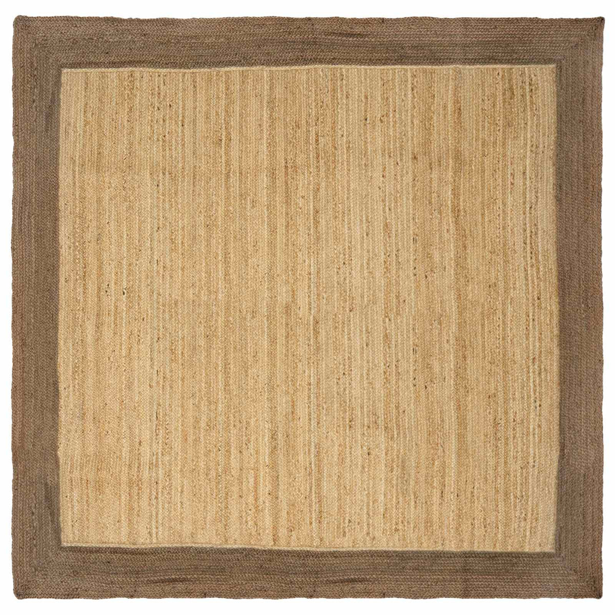 Area Rug Jute Grey and Natural Width 240 cm 240 cm