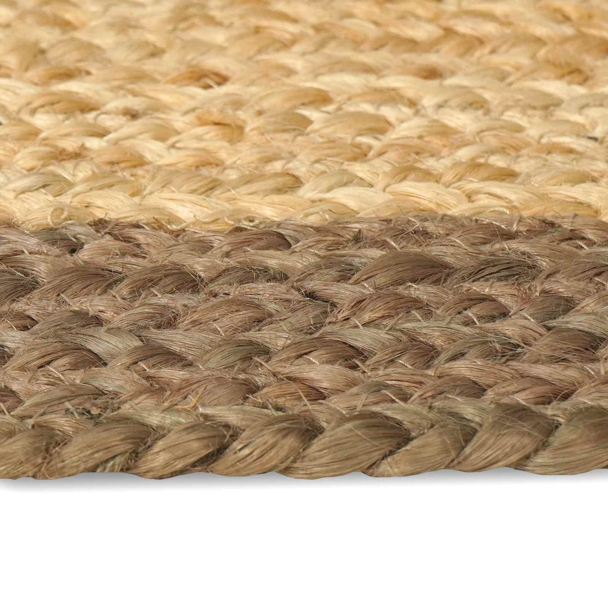 Area Rug Jute Grey and Natural Width 240 cm 340 cm