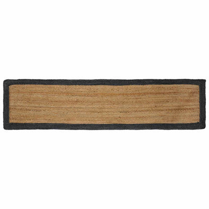 Area Rug Jute Dark Grey and Natural 60 cm 250 cm