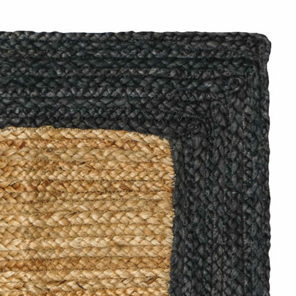 vidaXL Area Rug Dark Grey 240 x 340 cm Jute 2