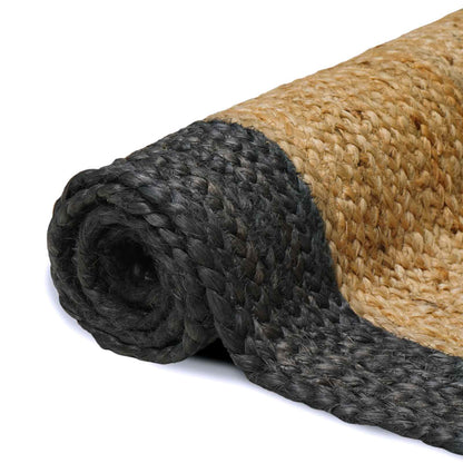 vidaXL Area Rug Dark Grey 240 x 340 cm Jute 3