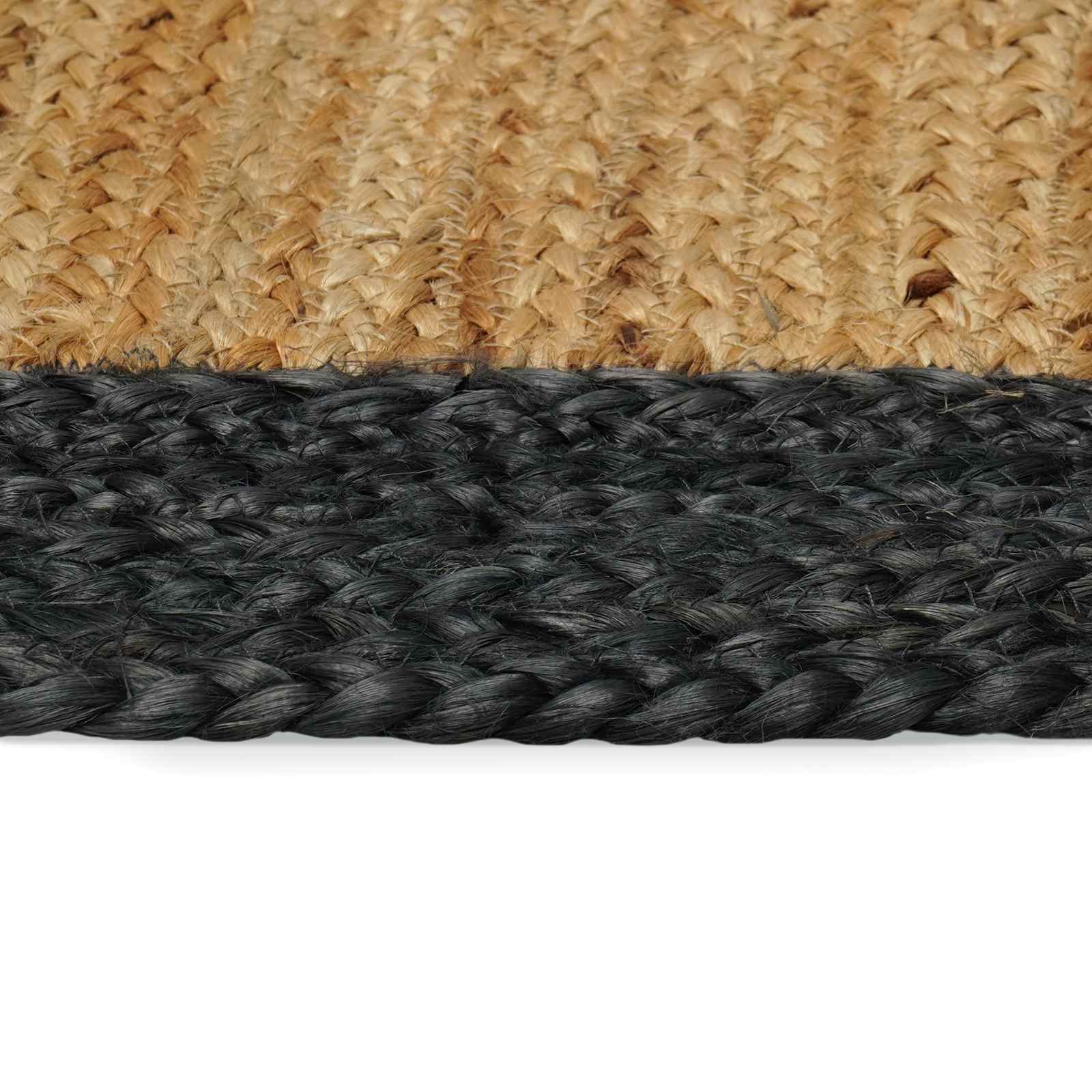 vidaXL Area Rug Dark Grey 240 x 340 cm Jute 5