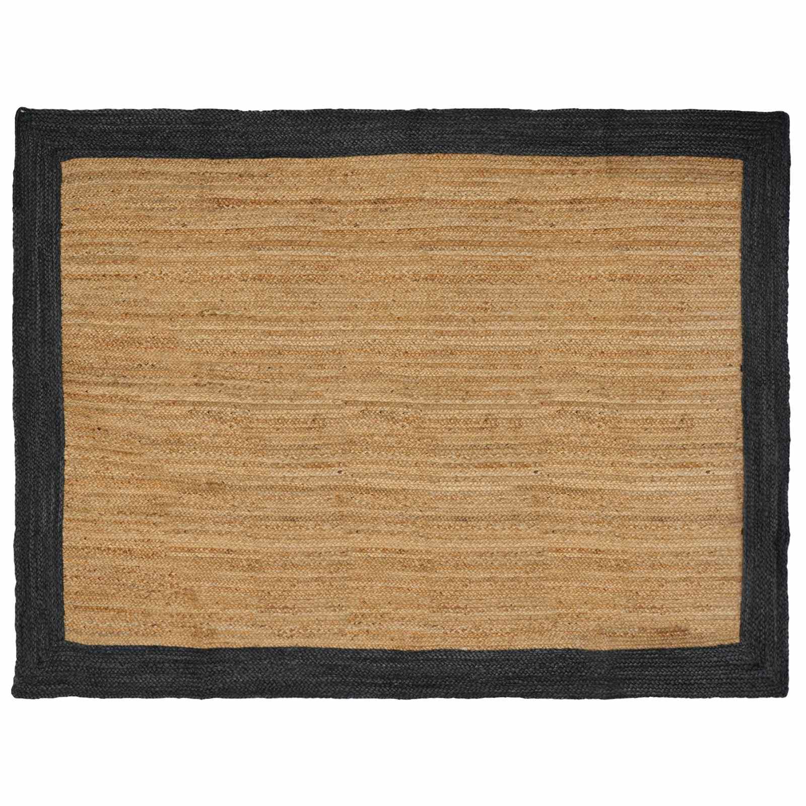 vidaXL Area Rug Dark Grey 240 x 340 cm Jute 1
