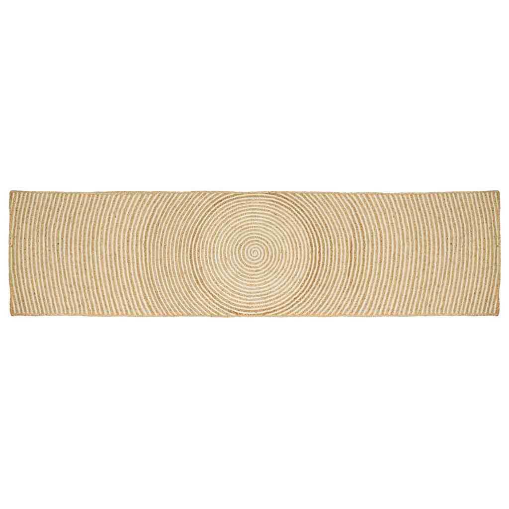 vidaXL Area Rug Jute Natural and White