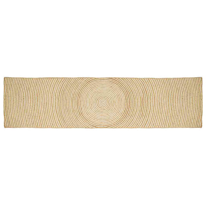 vidaXL Area Rug Jute Natural and White