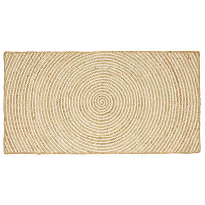 vidaXL Area Rug Jute Natural and White