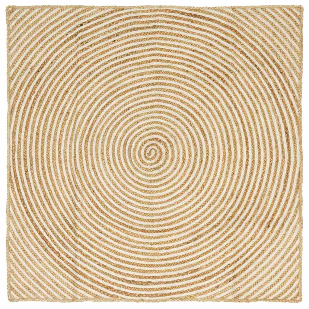 vidaXL Area Rug Jute Natural and White
