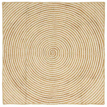 vidaXL Area Rug Jute Natural and White