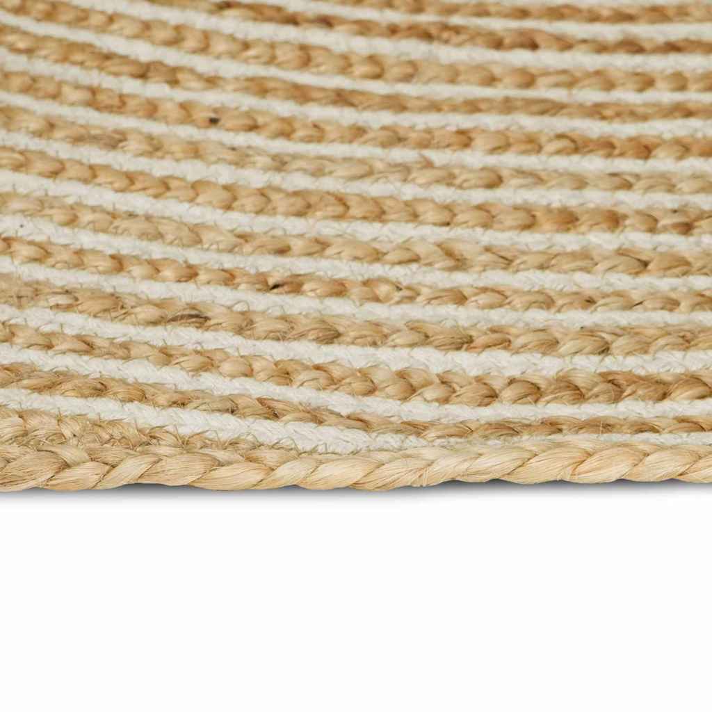 vidaXL Area Rug White 300 x 300 cm Jute 2