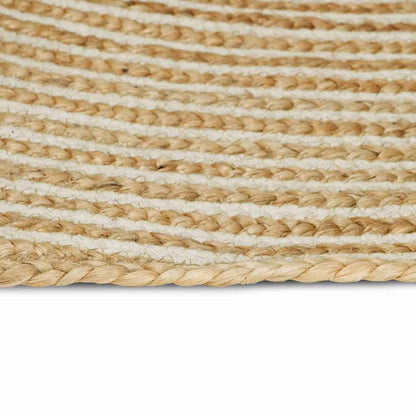 vidaXL Area Rug White 300 x 300 cm Jute 2