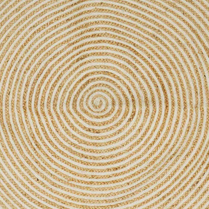 vidaXL Area Rug White 300 x 300 cm Jute 4