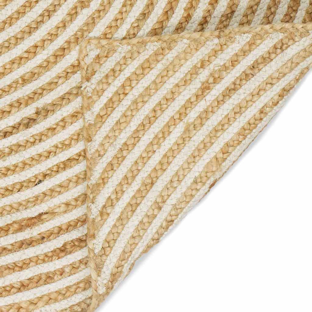 vidaXL Area Rug White 300 x 300 cm Jute 5