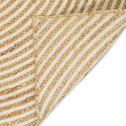vidaXL Area Rug White 300 x 300 cm Jute 5
