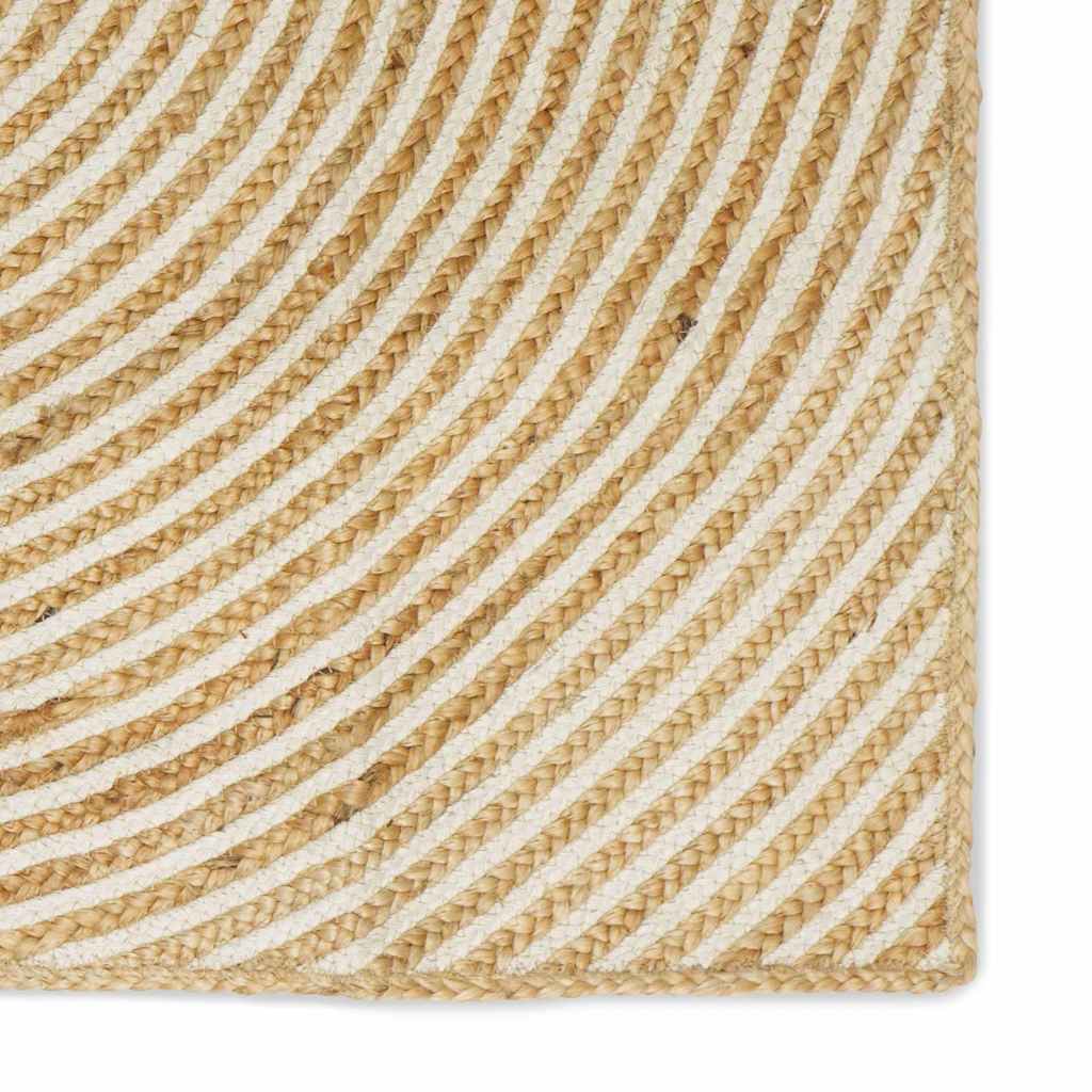 vidaXL Area Rug White 300 x 300 cm Jute 6