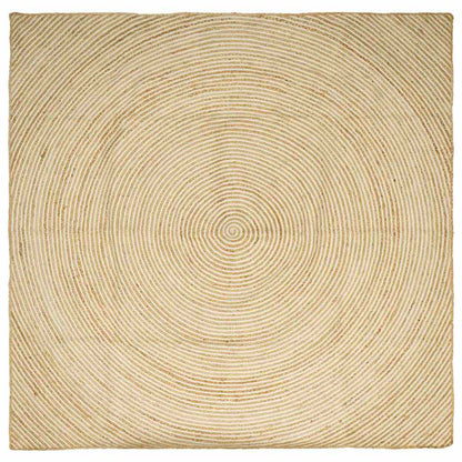 vidaXL Area Rug White 300 x 300 cm Jute 1