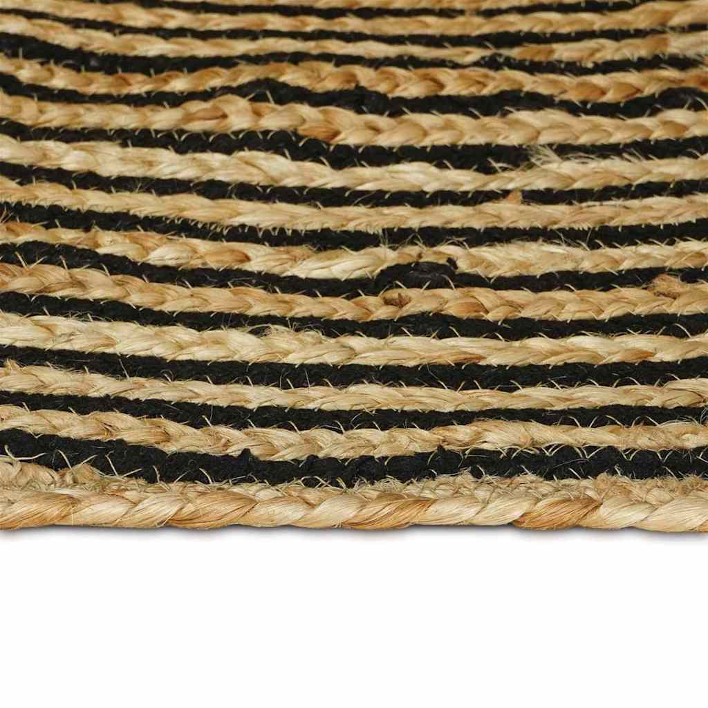 vidaXL Area Rug Black 300 x 300 cm Jute 4
