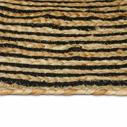 vidaXL Area Rug Black 300 x 300 cm Jute 4