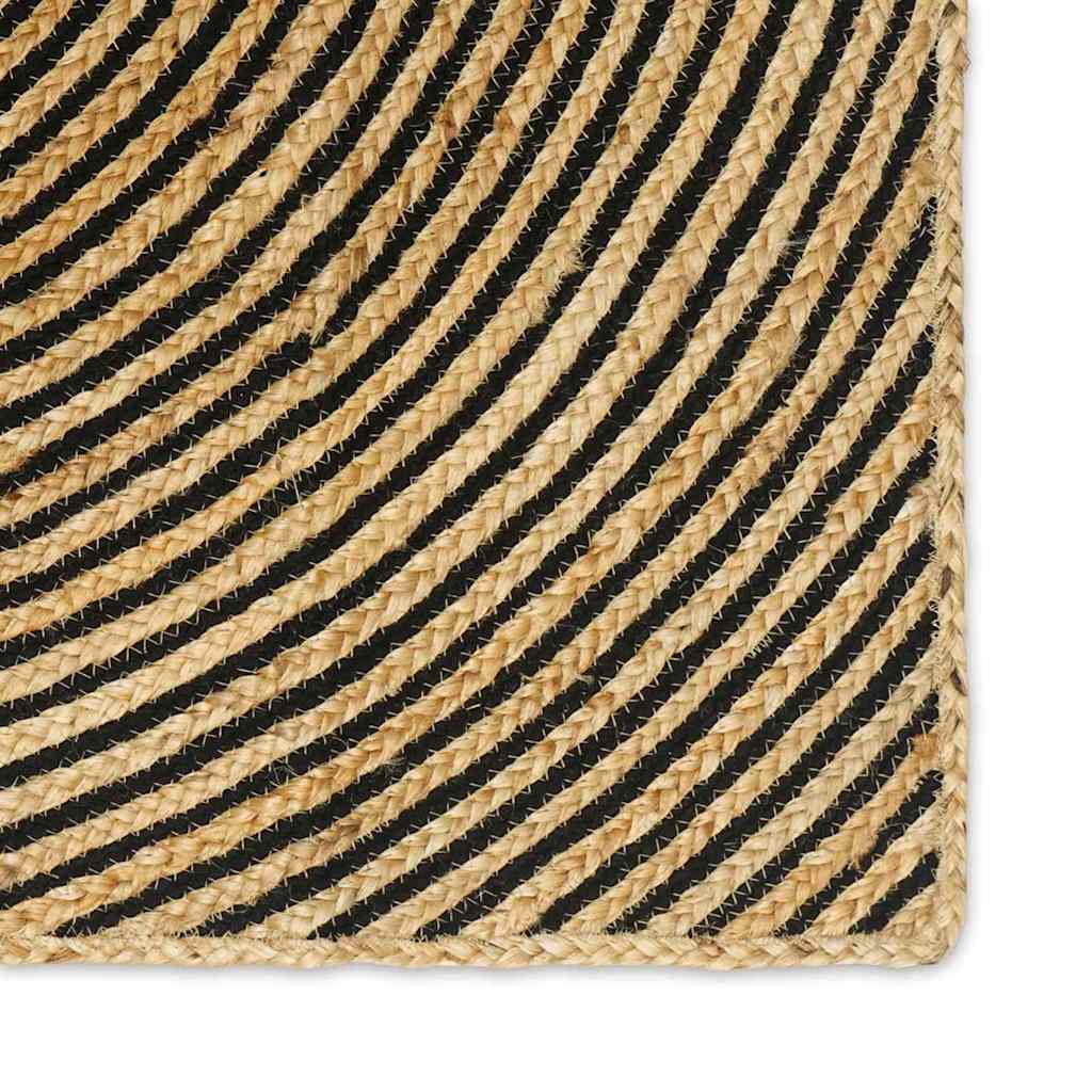 vidaXL Area Rug Black 300 x 300 cm Jute 5