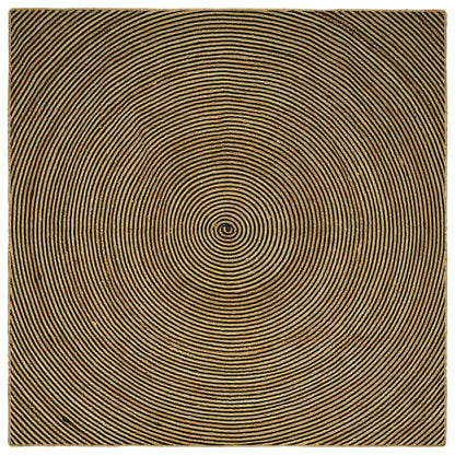vidaXL Area Rug Black 300 x 300 cm Jute 1