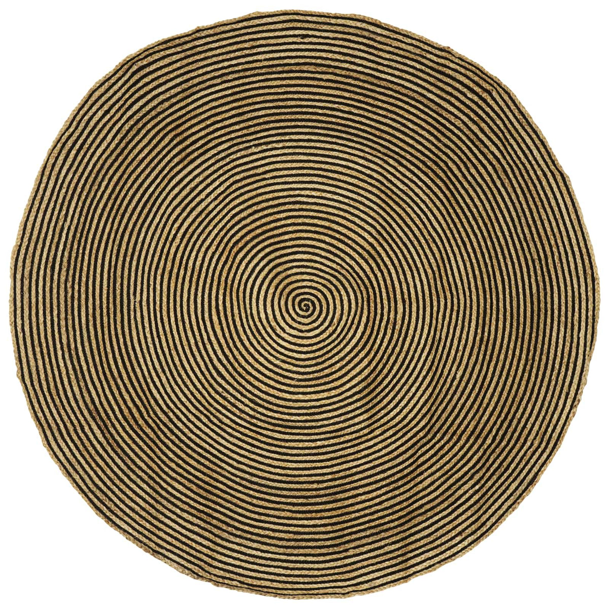 Area Rug Jute Black