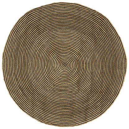 Area Rug Jute Black