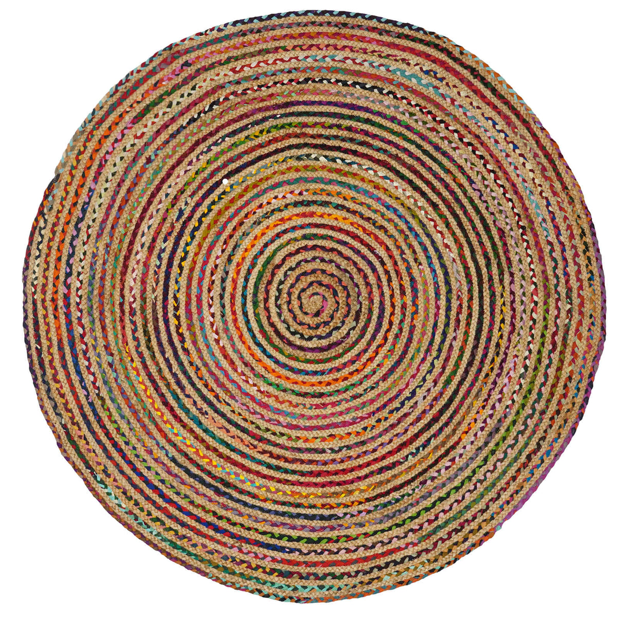 Area Rug Ø Jute Multicolour 150 cm