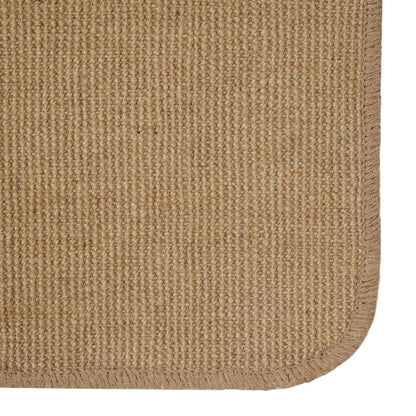Area Rug Light Brown Jute Width 80 cm 200 cm