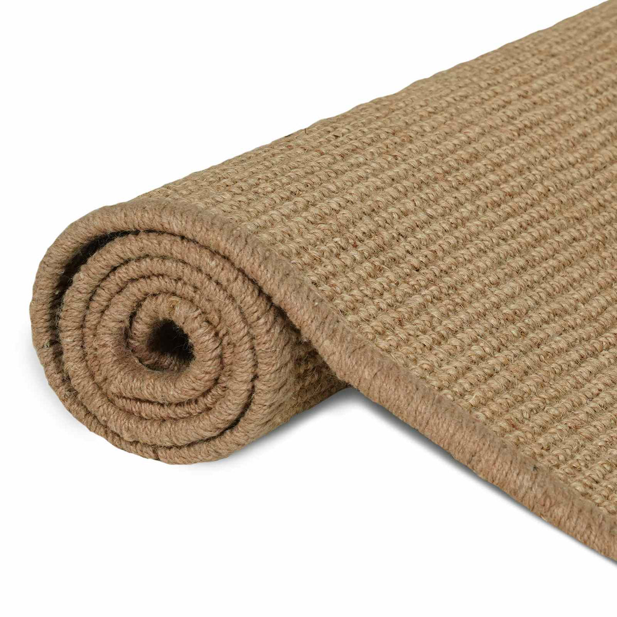 Area Rug Light Brown Jute Width 80 cm 200 cm