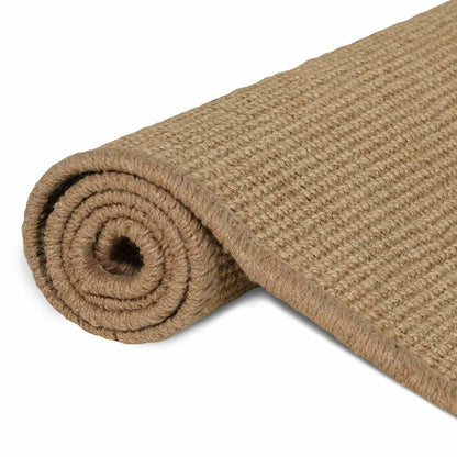 Area Rug Light Brown Jute Width 80 cm 200 cm