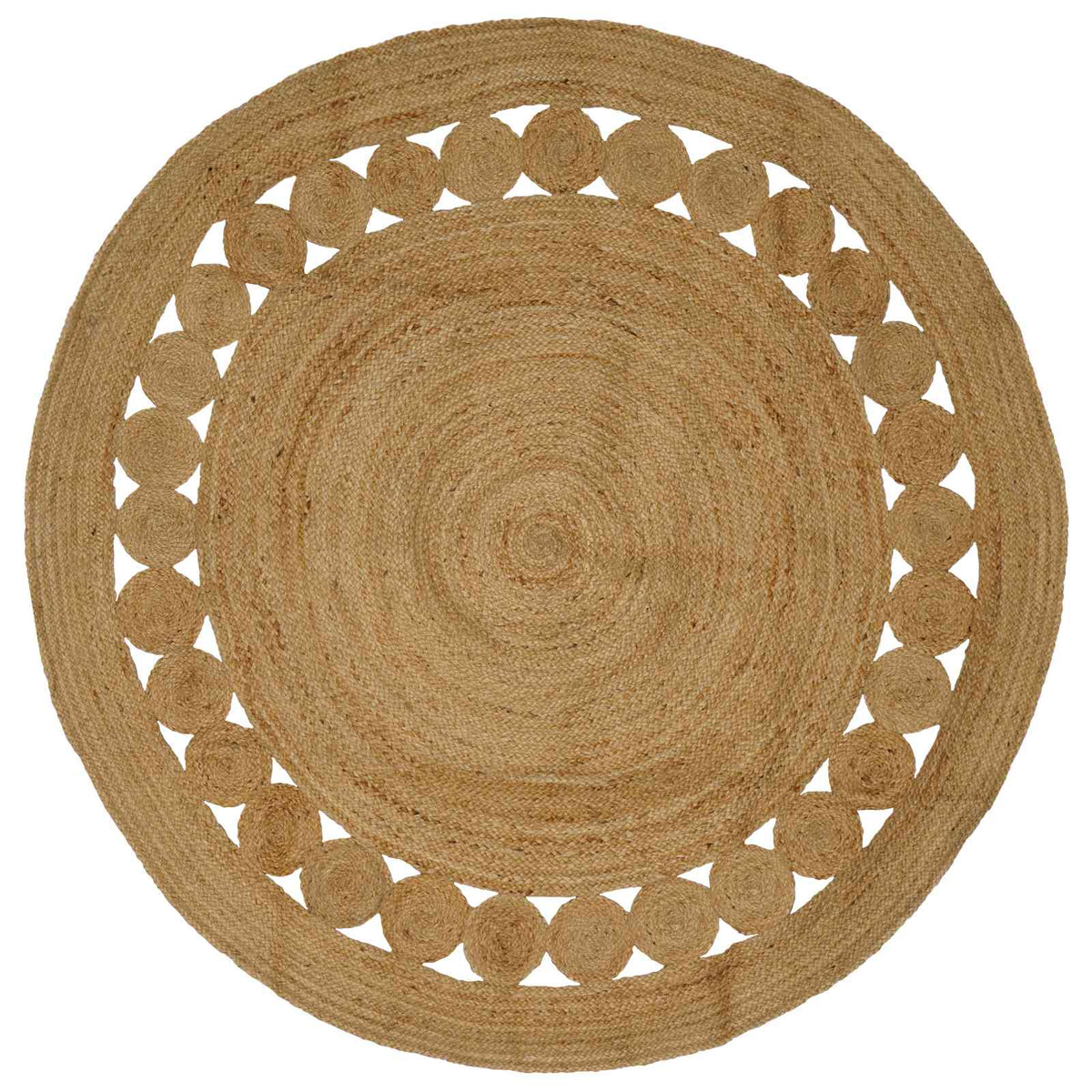 Area Rugs Natural Ø Jute 210 cm