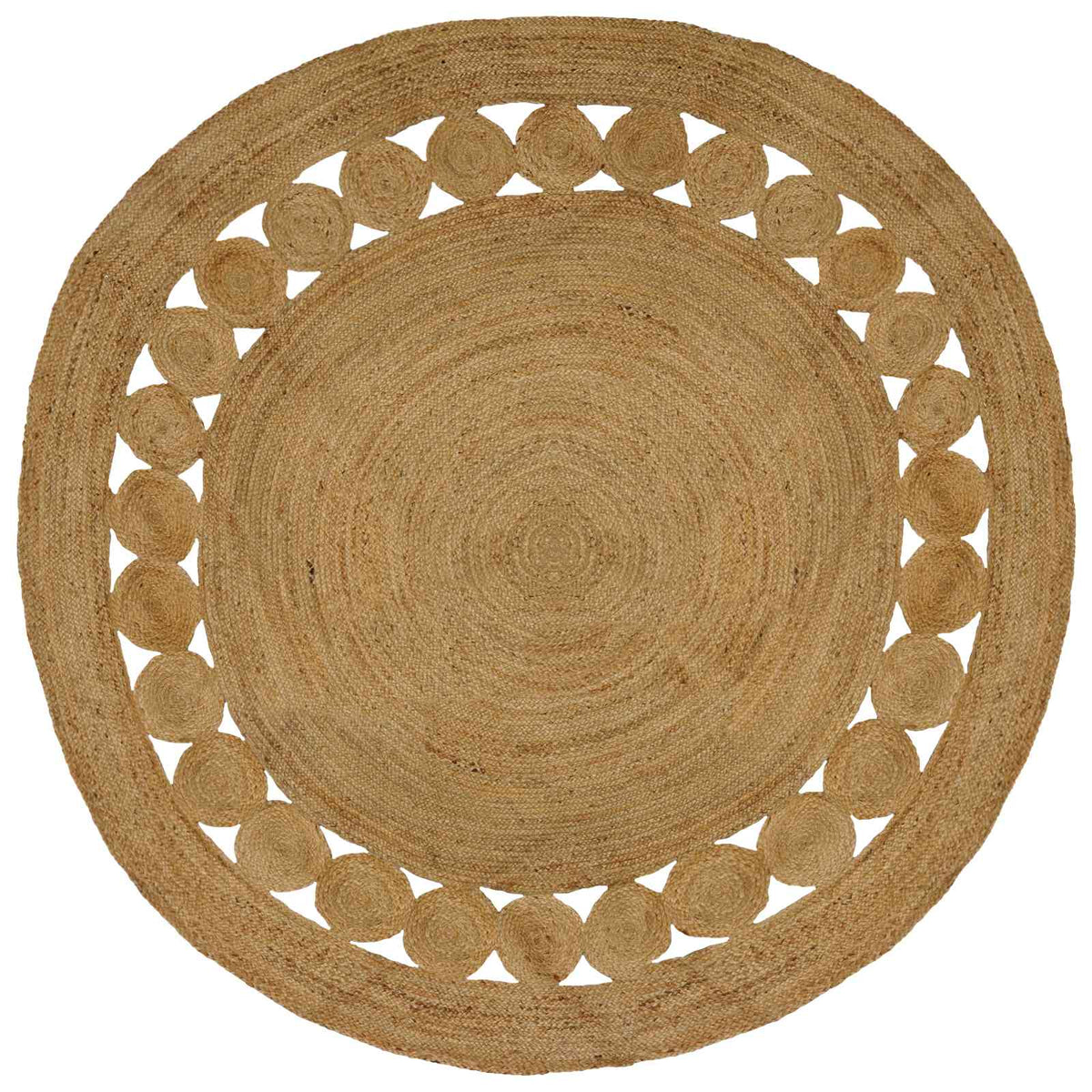 Area Rugs Natural Ø Jute 240 cm