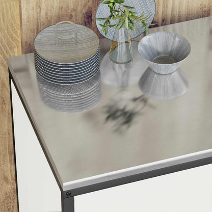 vidaXL Kitchen Storage Cabinet HATTEM White 90 x 50 x 92 cm Steel 5