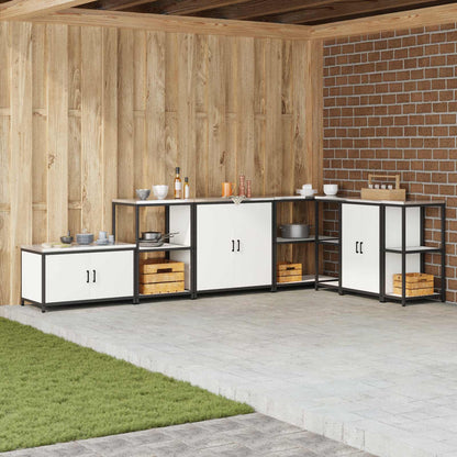 vidaXL Kitchen Storage Cabinet HATTEM White 90 x 50 x 92 cm Steel 1