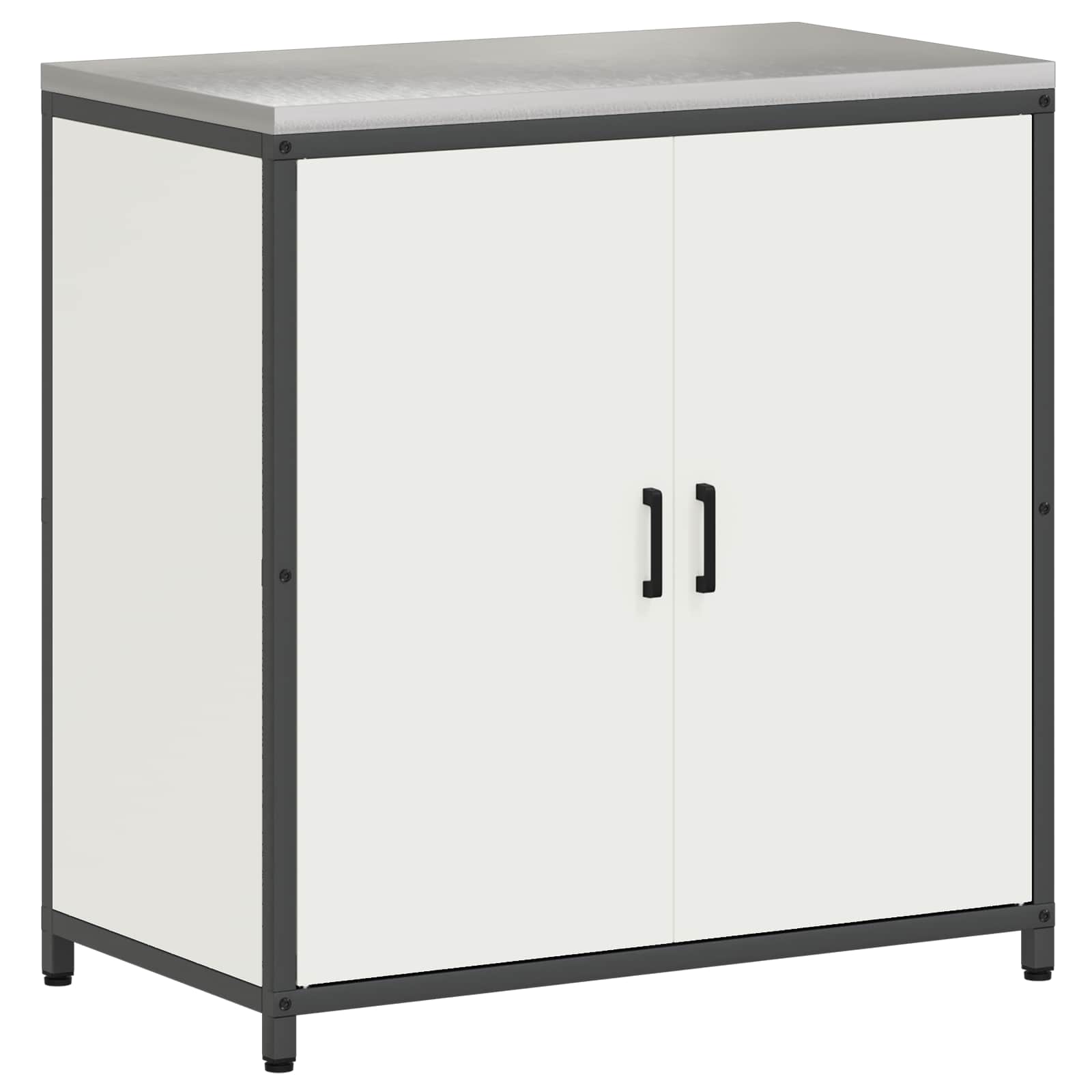 vidaXL Kitchen Storage Cabinet HATTEM White 90 x 50 x 92 cm Steel 2