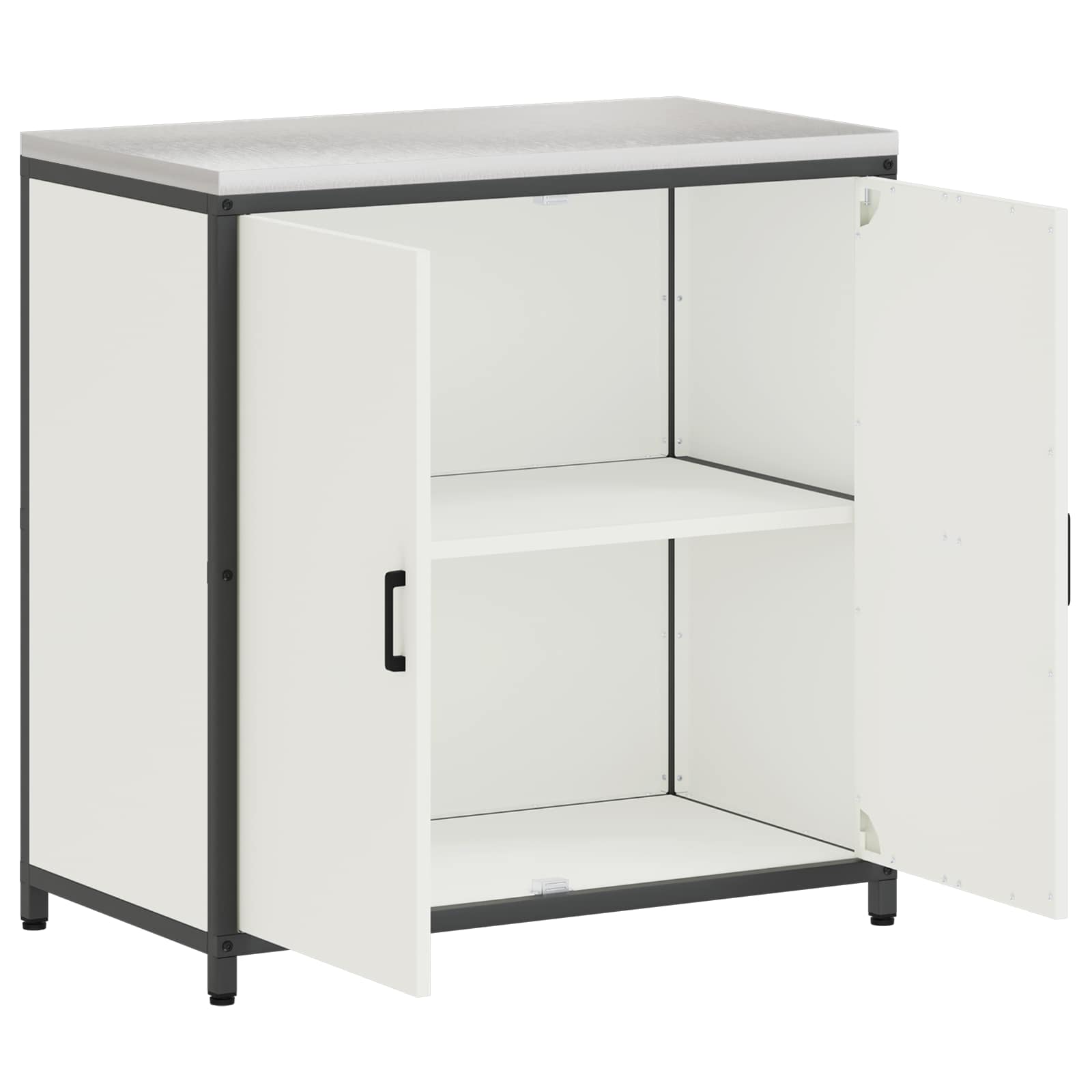 vidaXL Kitchen Storage Cabinet HATTEM White 90 x 50 x 92 cm Steel 6